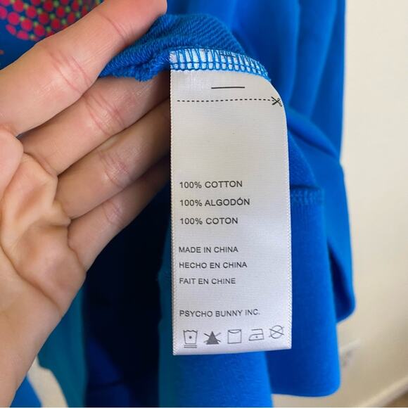 Psycho Bunny Mens Blue Neon Bunny Calle Cotton Sweatshirt Size 3XL NWOT - Picture 5 of 6